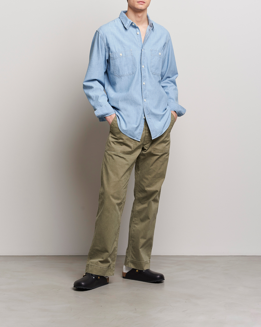 Heren | Overhemden | Filson | Chambray CPO Shirt Light Indigo