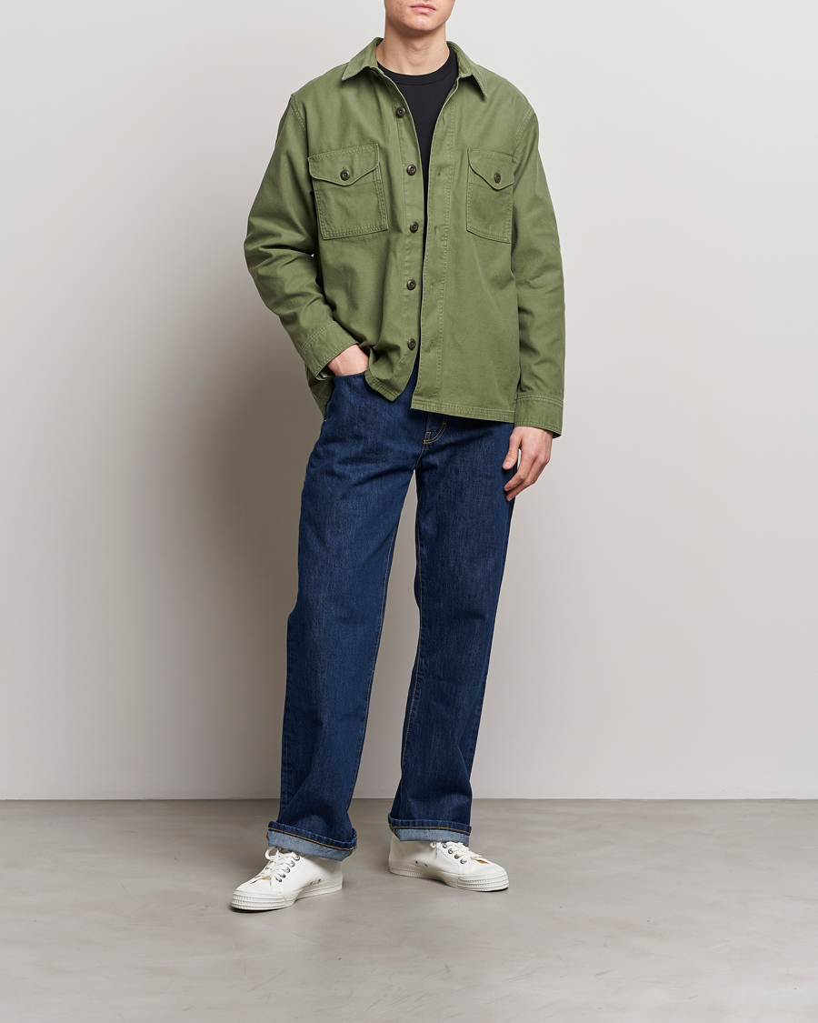 Heren | Jassen | Filson | Reverse Sateen Jac-Shirt Washed Green