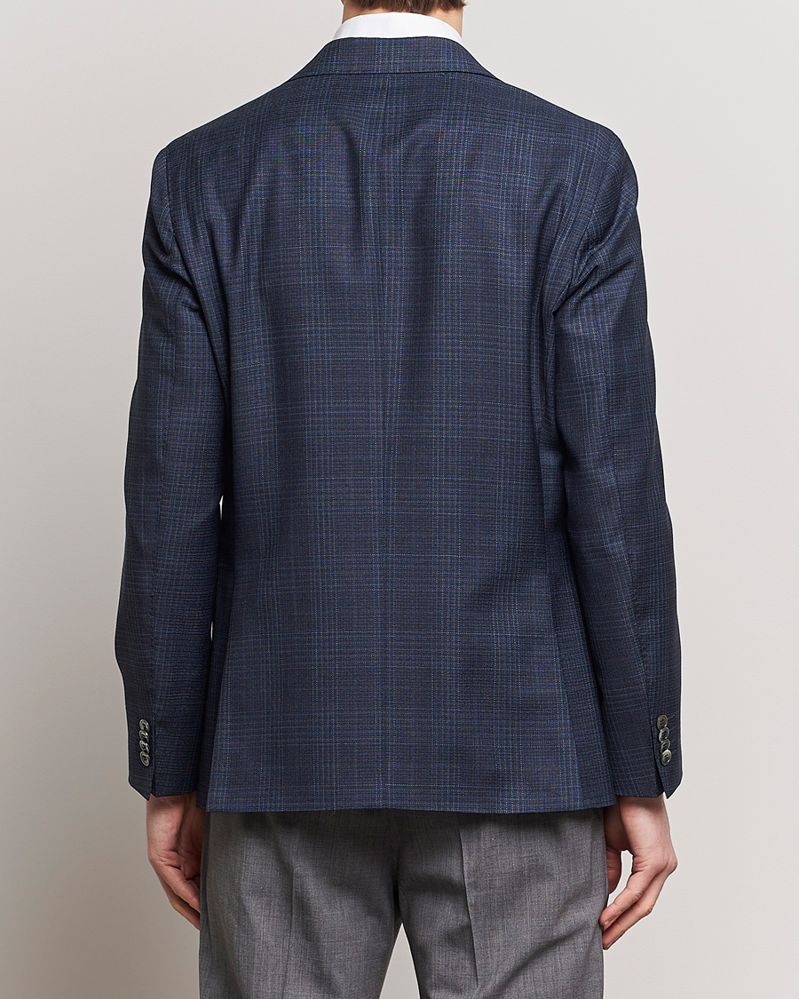 Heren | Blazers | Oscar Jacobson | Fogerty Mini Check Wool Blazer Navy