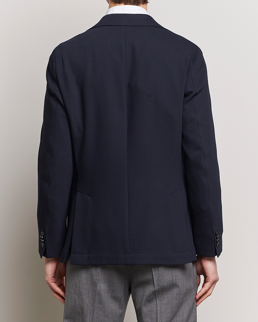 Homme | Blazers | Oscar Jacobson | Ferry Patch Soft Wool Blazer Navy