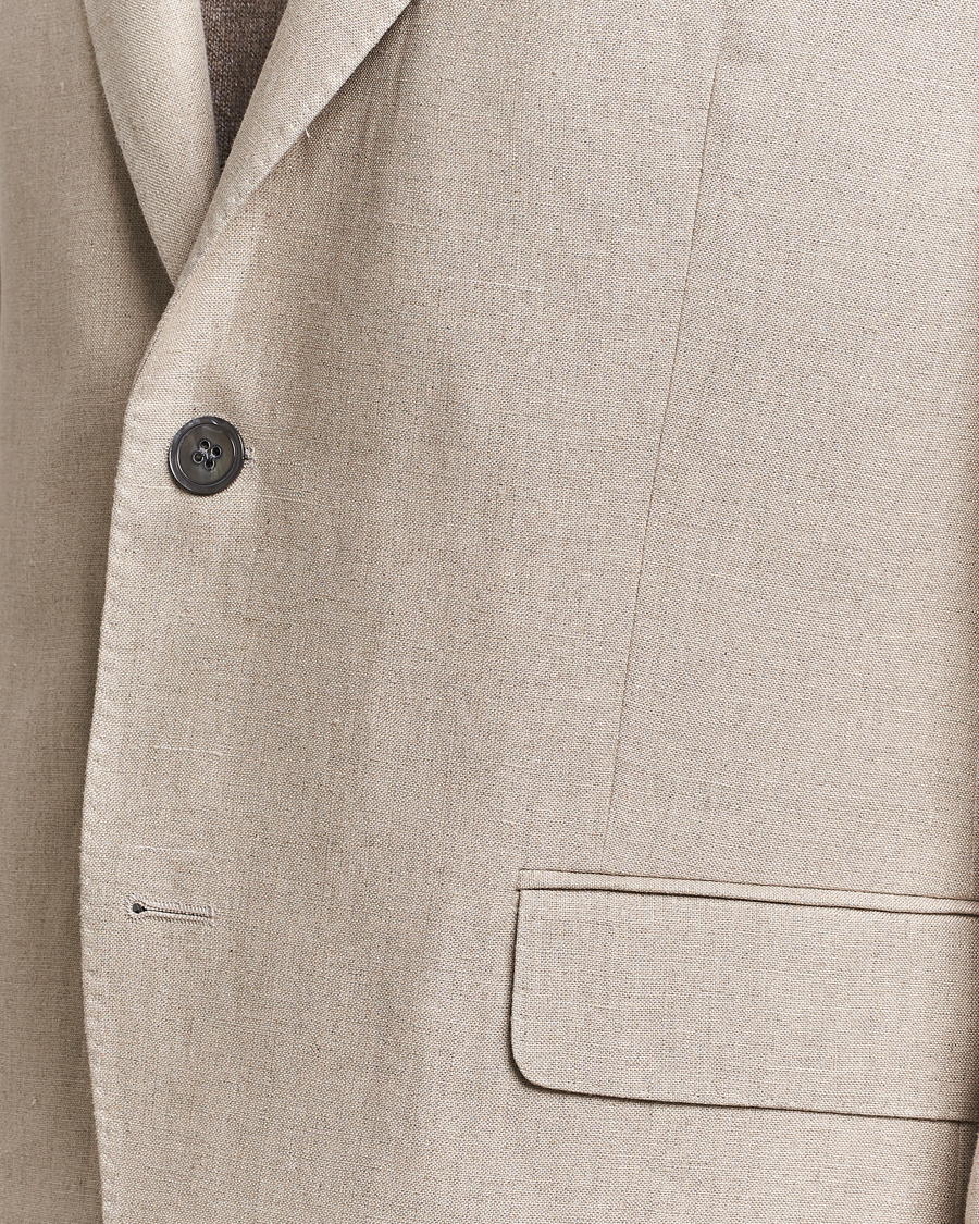 Homme | Blazers | Oscar Jacobson | Fogerty Linen Blazer Beige