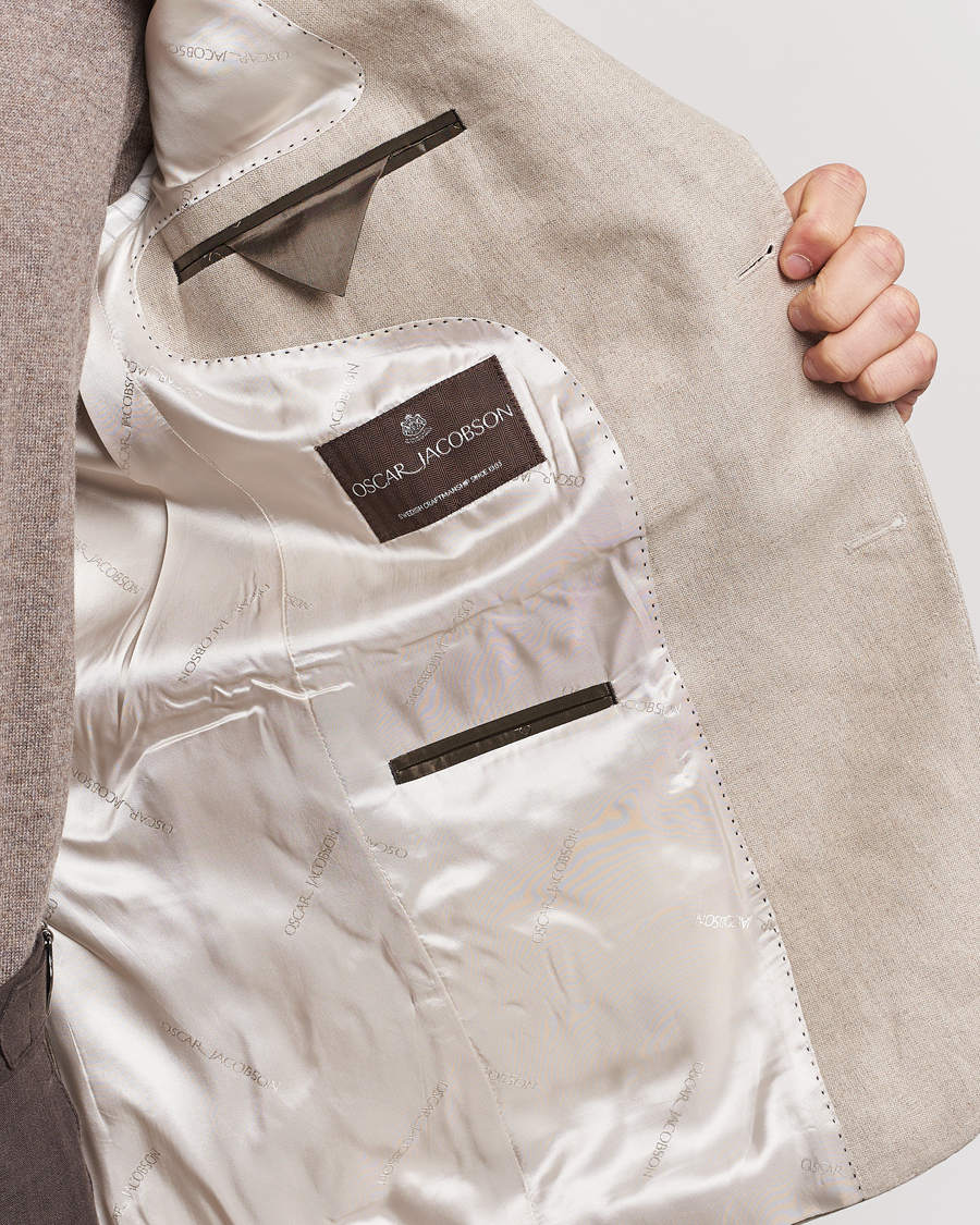 Homme | Blazers | Oscar Jacobson | Fogerty Linen Blazer Beige