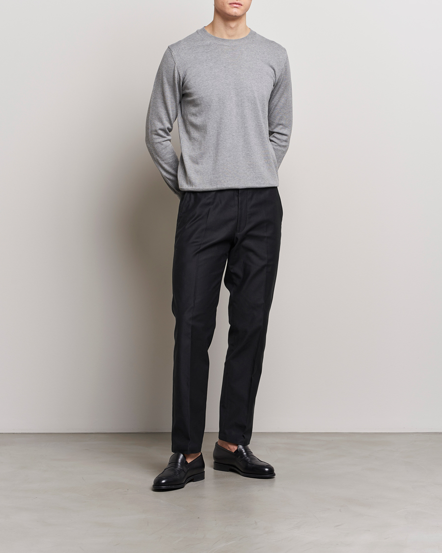 Homme | Pantalons | Oscar Jacobson | Decker Cotton Trousers Black