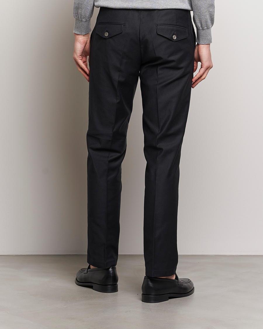 Homme | Pantalons | Oscar Jacobson | Decker Cotton Trousers Black