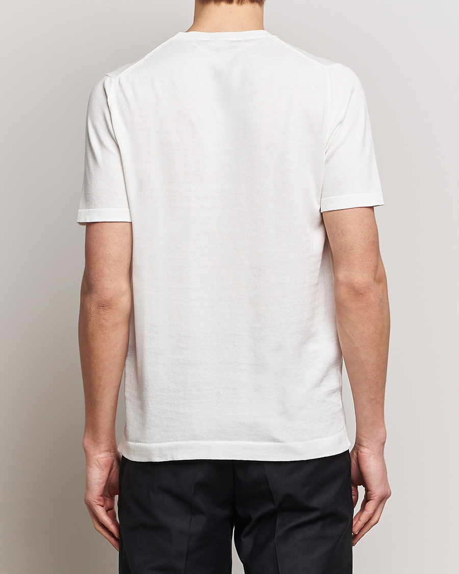 Homme | T-shirts | Oscar Jacobson | Brian Knitted Cotton T-Shirt White