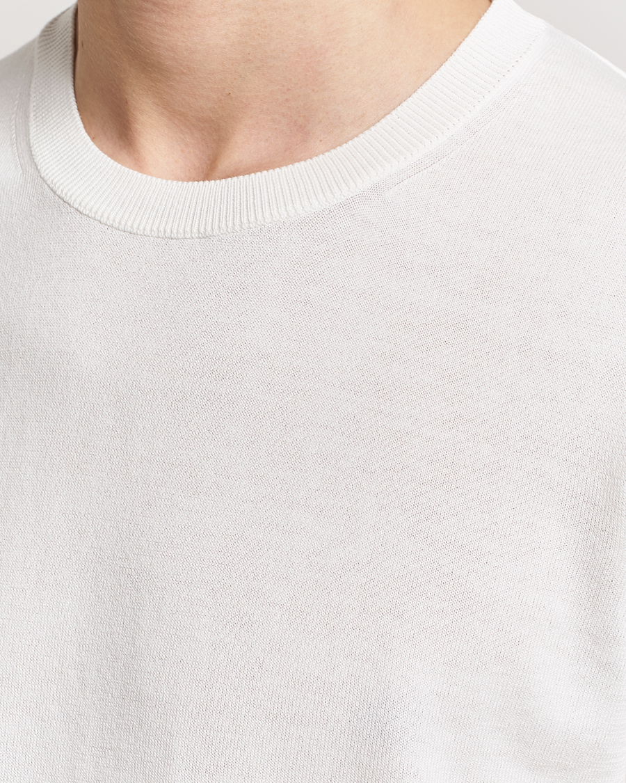 Homme | T-shirts | Oscar Jacobson | Brian Knitted Cotton T-Shirt White