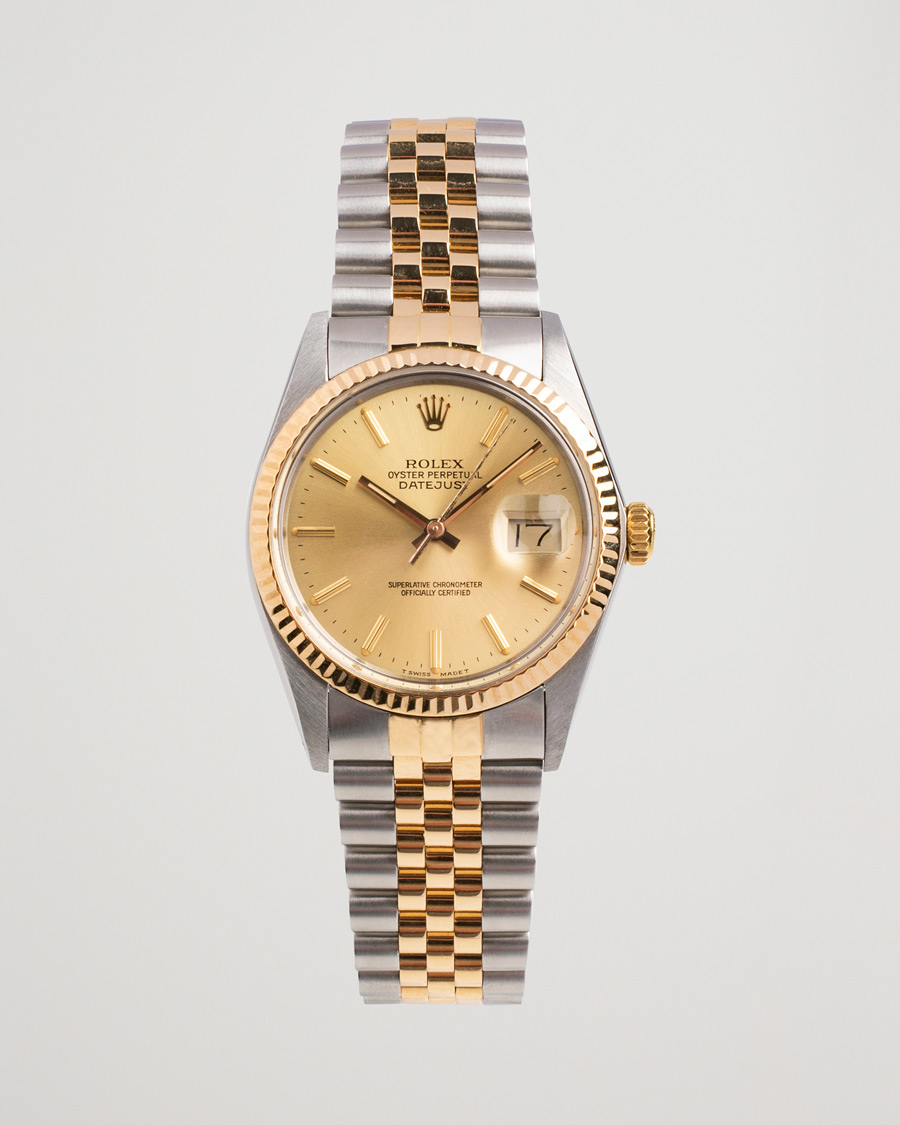 Homme | Rolex Pre-Owned Datejust 16013 Oystert Perpetual G/S Silver | Rolex Pre-Owned | Datejust 16013 Oystert Perpetual G/S Silver