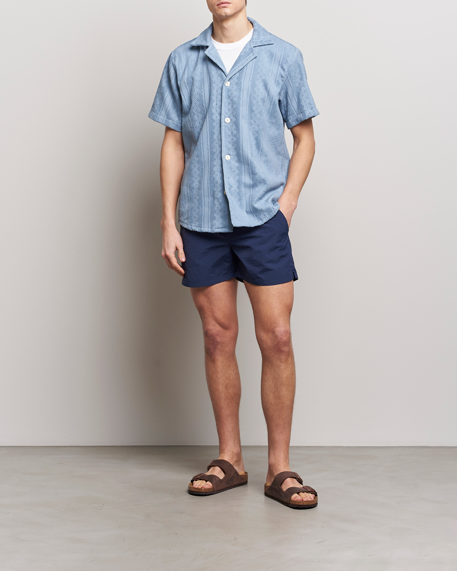 Heren | Overhemden | OAS | Terry Cuba Short Sleeve Shirt Ancora