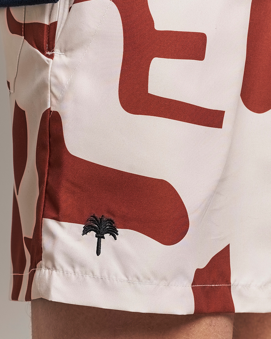Homme | Maillots De Bain | OAS | Printed Swimshorts Russet Puzzlotec