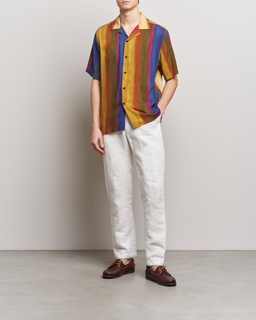 Heren | Overhemden | OAS | Viscose Resort Short Sleeve Shirt Terrane