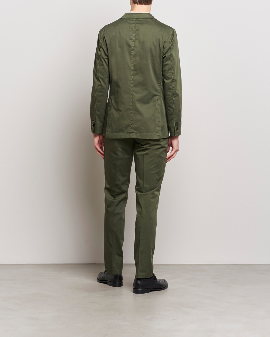 Homme | Costumes | Boglioli | K Jacket Cotton Satin Suit Forest Green