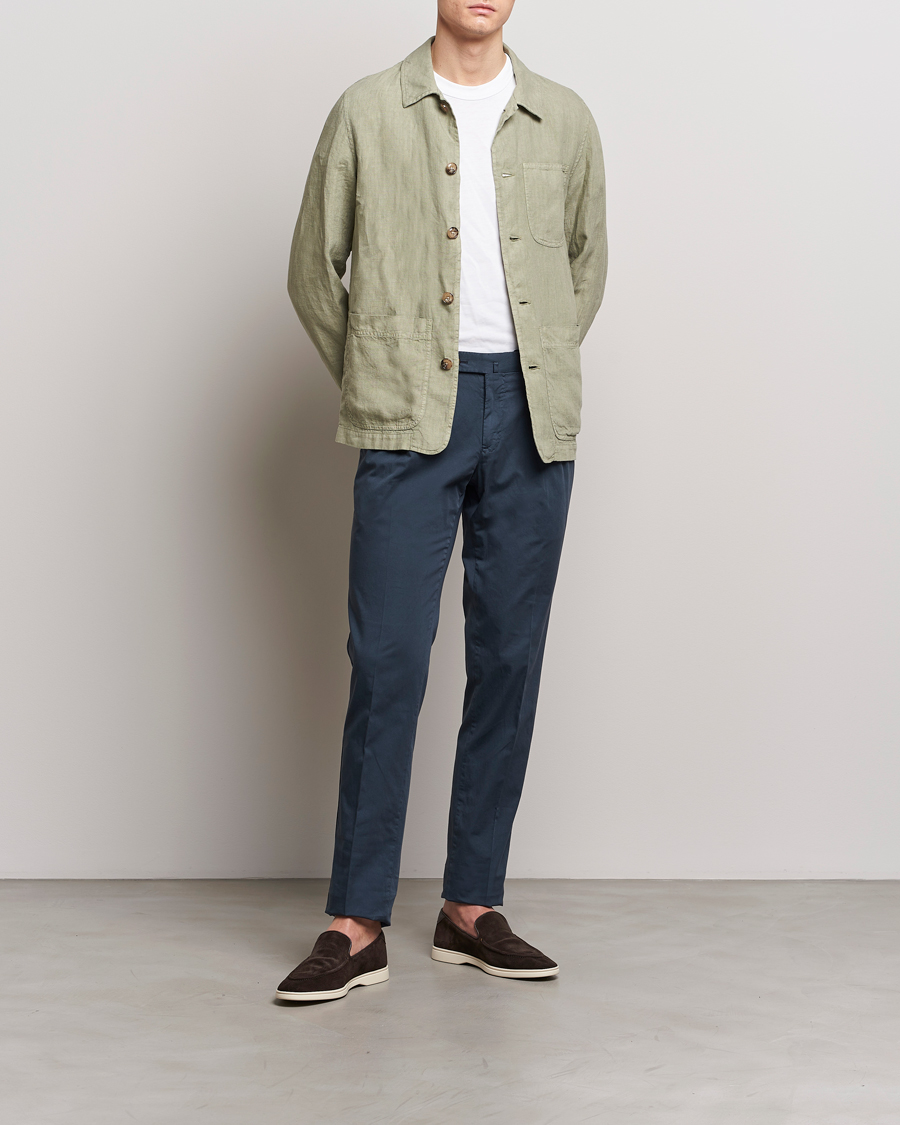 Heren | Broeken | PT01 | Slim Fit Garment Dyed Stretch Chinos Navy