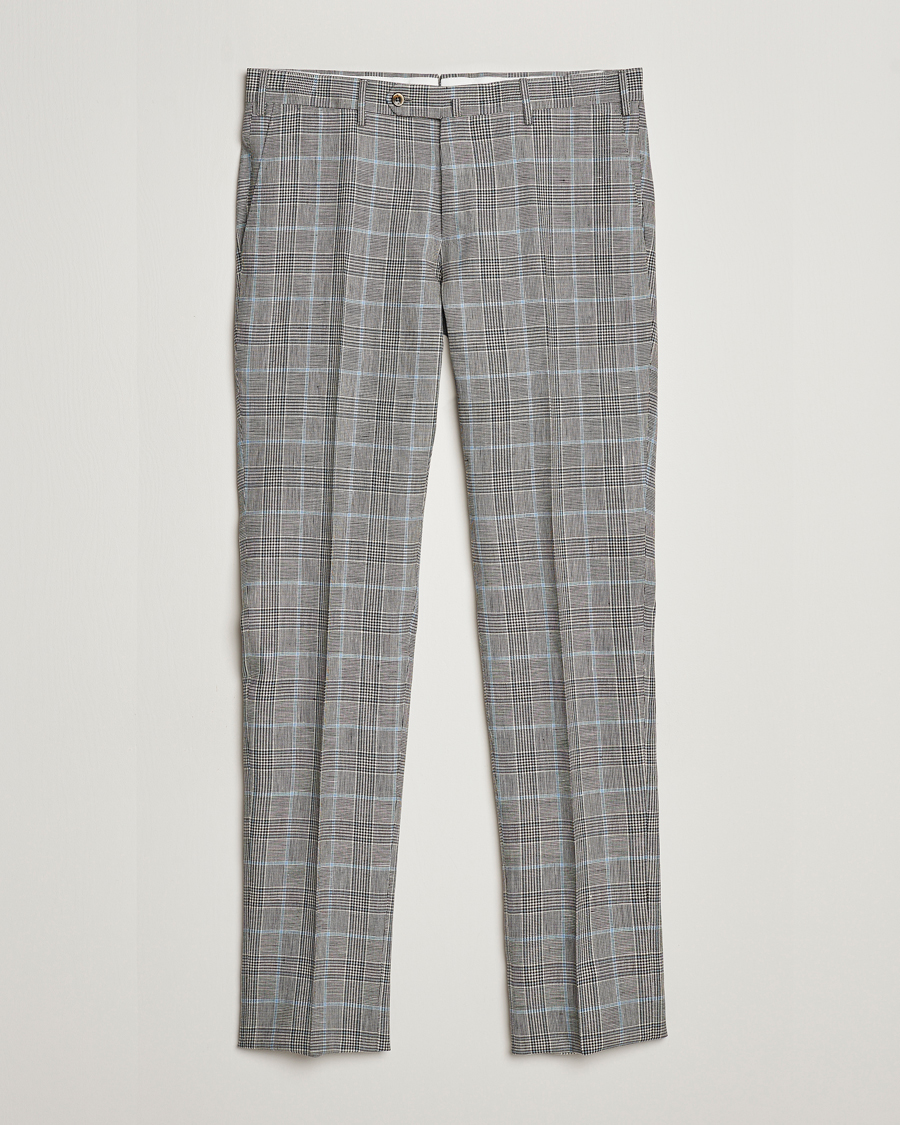 Homme | Pantalons | PT01 | Slim Fit Glencheck Trousers Grey/Blue