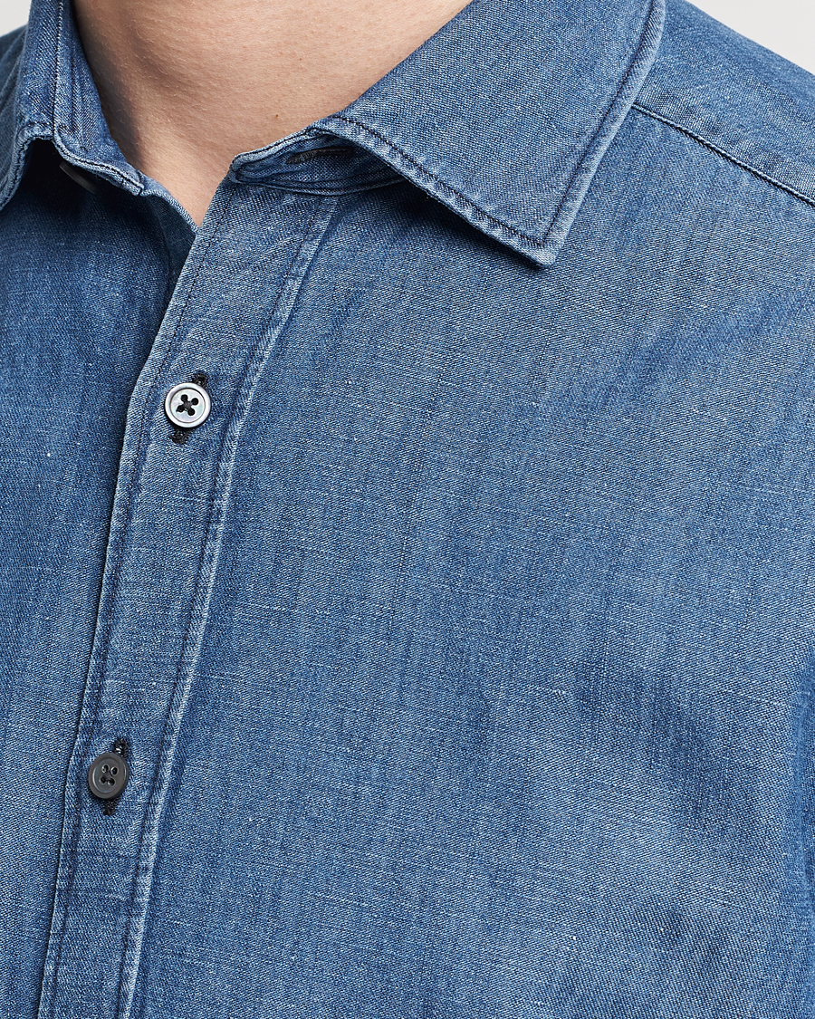 Homme | Chemises | Zegna | Slim Fit Denim Shirt Stone Wash