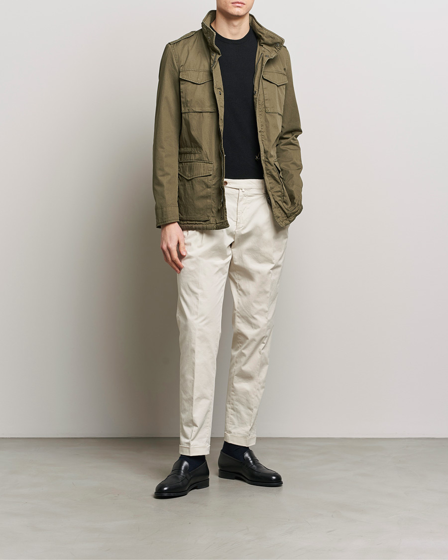 Homme | Manteaux Et Vestes | Herno | Washed Cotton Field Jacket Military