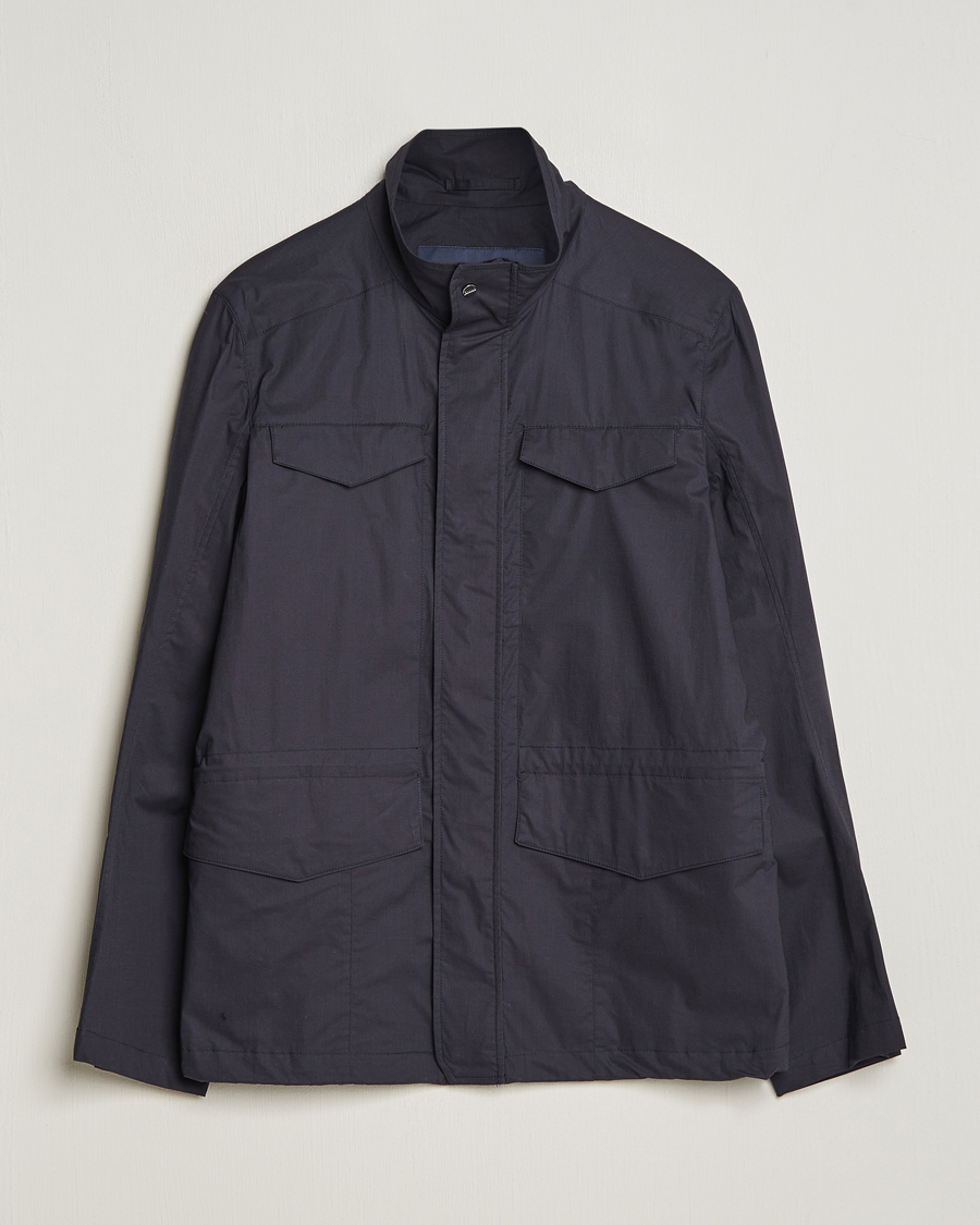 Heren | Jassen | Herno | Lightwieght Cotton Field Jacket Navy