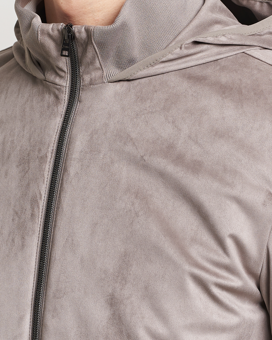 Homme | Manteaux Et Vestes | Herno | Faux Suede Bomber Jacket Grey