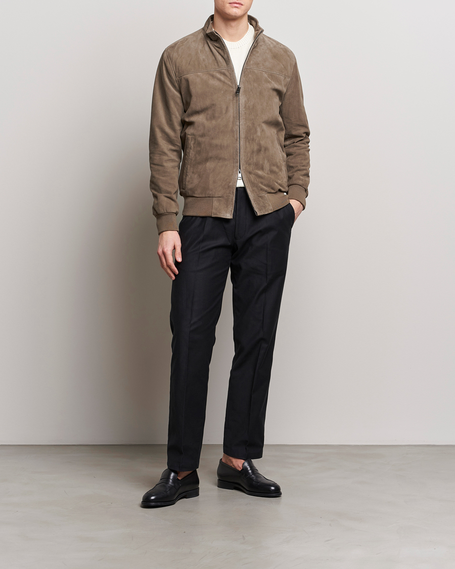 Homme | Manteaux Et Vestes | Herno | Suede Jacket Brown