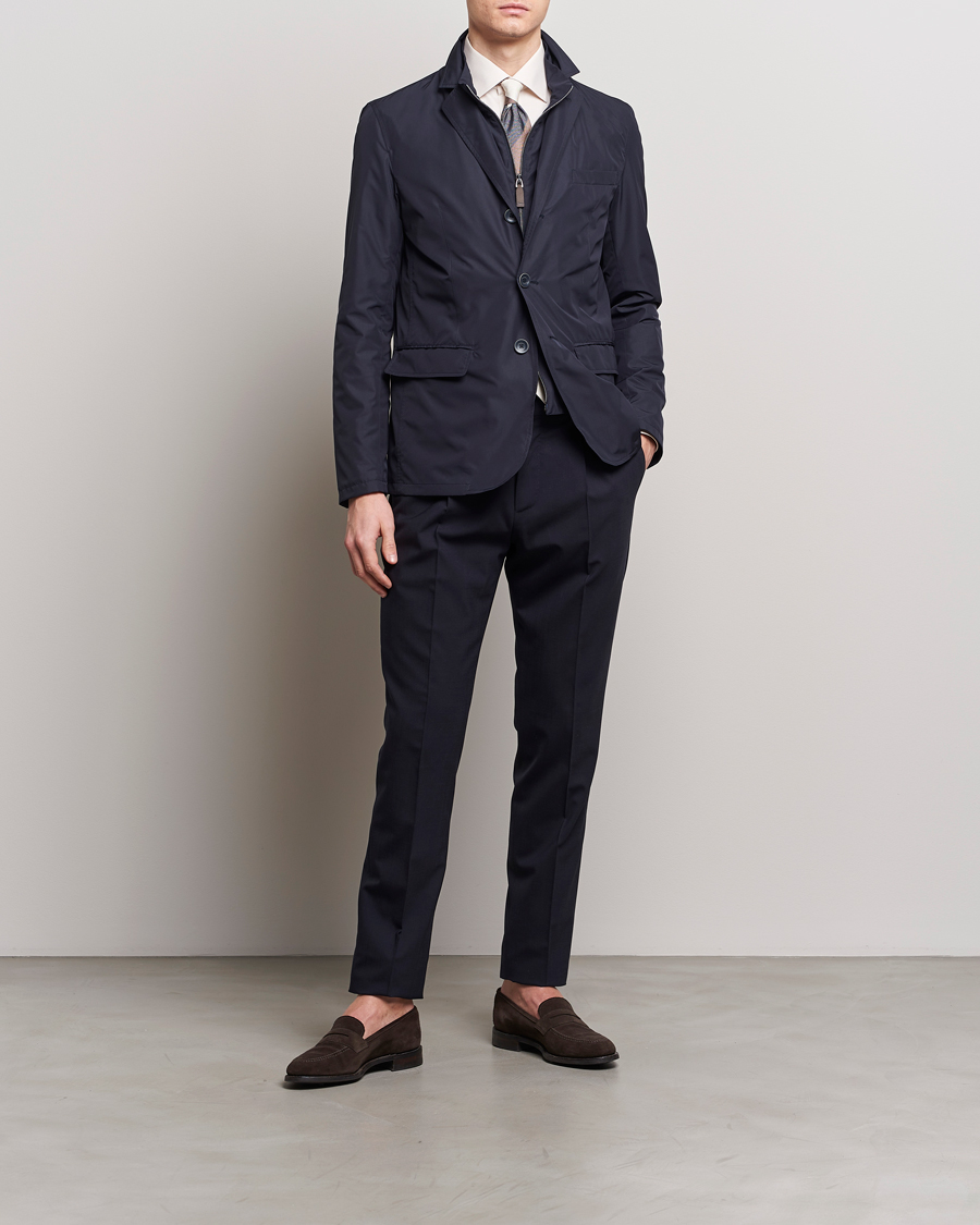 Homme | Manteaux Et Vestes | Herno | Lightweight Zip Blazer Navy