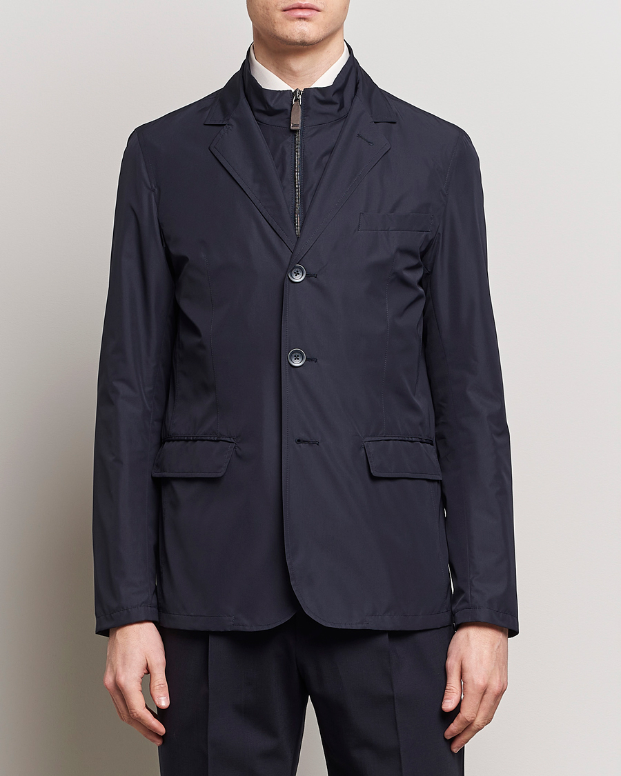 Homme | Manteaux Et Vestes | Herno | Lightweight Zip Blazer Navy