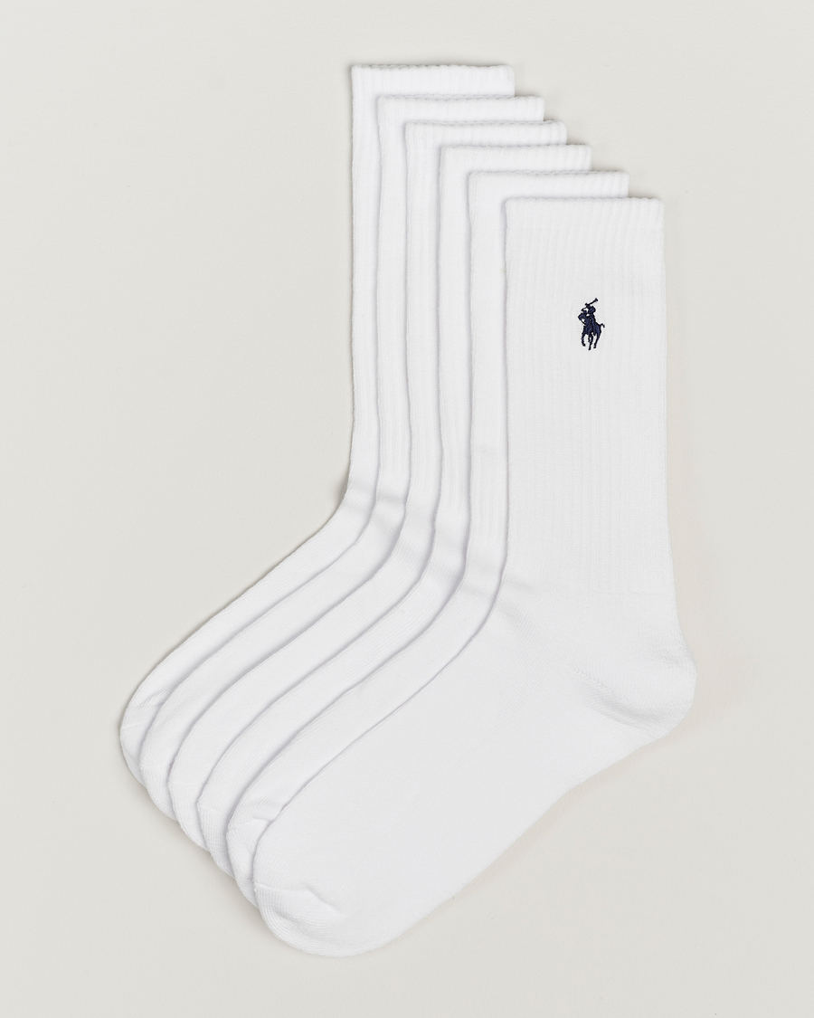 Homme | Sous-Vêtements Et Chaussettes | Polo Ralph Lauren | Polo Ralph Lauren6-Pack Sport Crew SockWhite