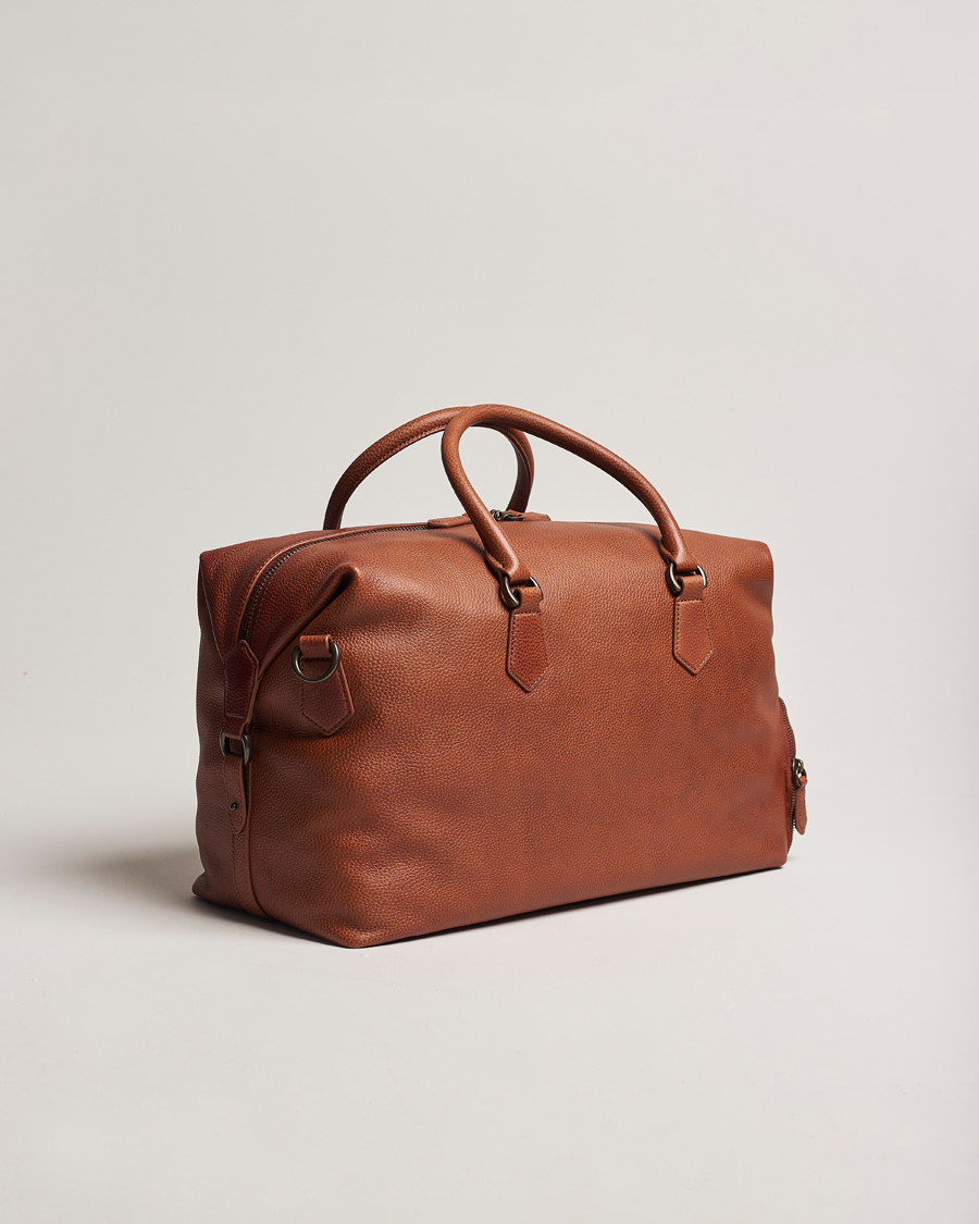 Homme | Polo Ralph Lauren Pebble Leather Duffle Bag Saddle Brown | Polo Ralph Lauren | Pebble Leather Duffle Bag Saddle Brown