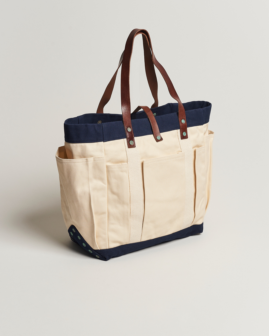 Homme | Polo Ralph Lauren Canvas Totebag Cream/Aviator Navy | Polo Ralph Lauren | Canvas Totebag Cream/Aviator Navy