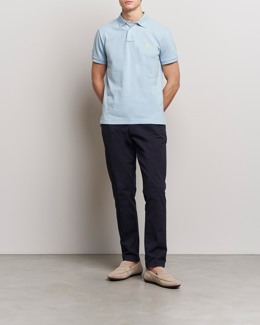 Homme | Polos | Polo Ralph Lauren | Custom Slim Fit Polo Alpine Blue