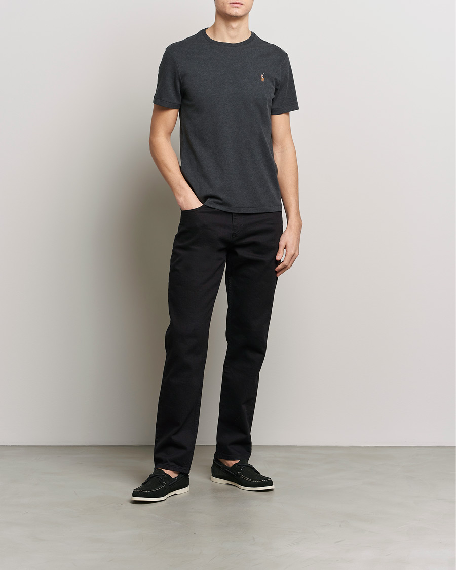 Heren | T-shirts | Polo Ralph Lauren | Luxury Pima Cotton Crew Neck T-Shirt Black Heather