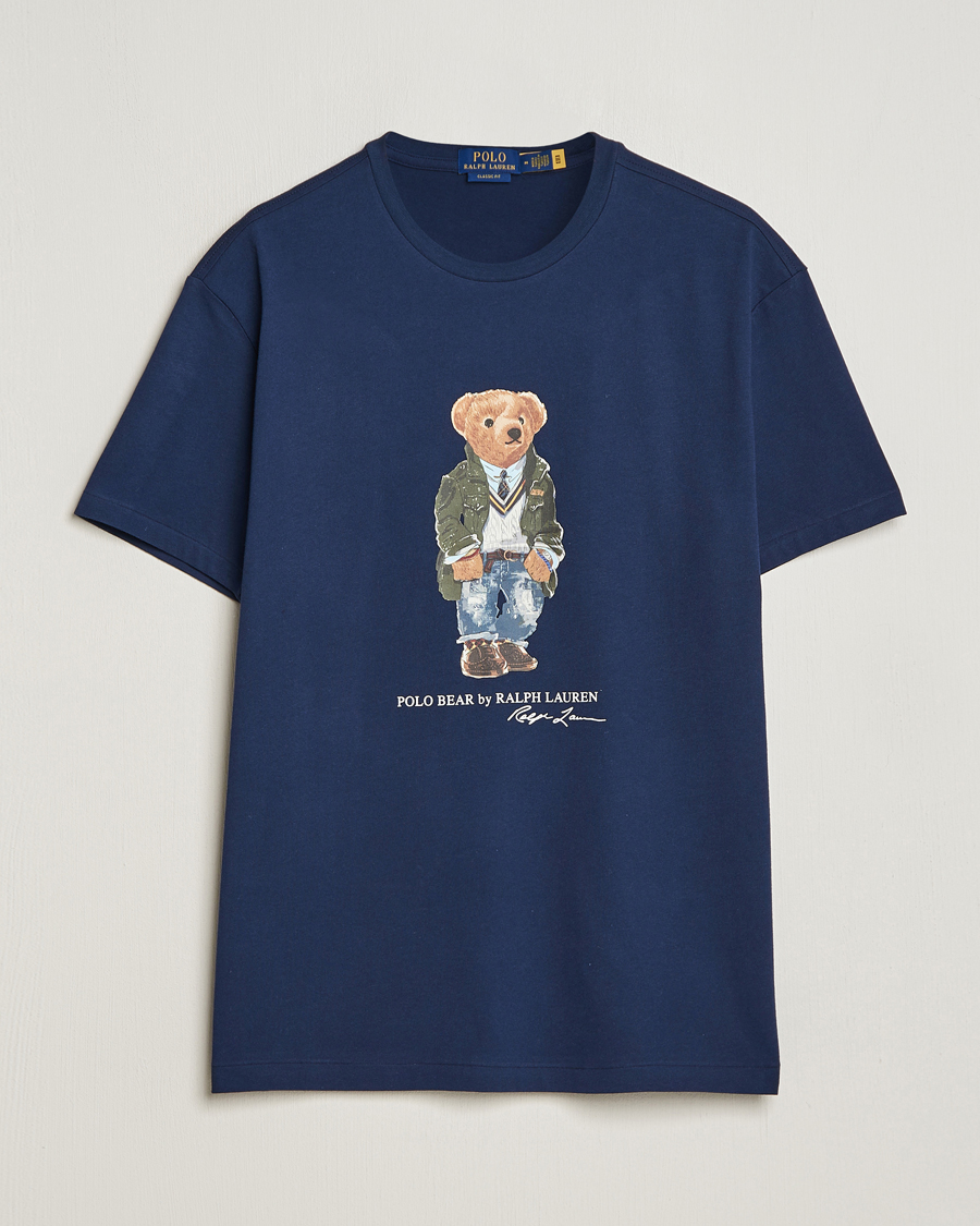 Heren | T-shirts | Polo Ralph Lauren | Printed Bear Crew Neck T-Shirt Newport Navy