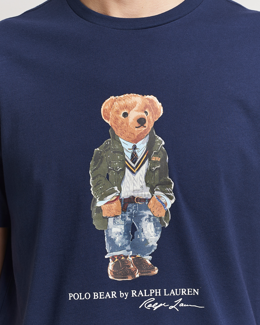 Heren | T-shirts | Polo Ralph Lauren | Printed Bear Crew Neck T-Shirt Newport Navy