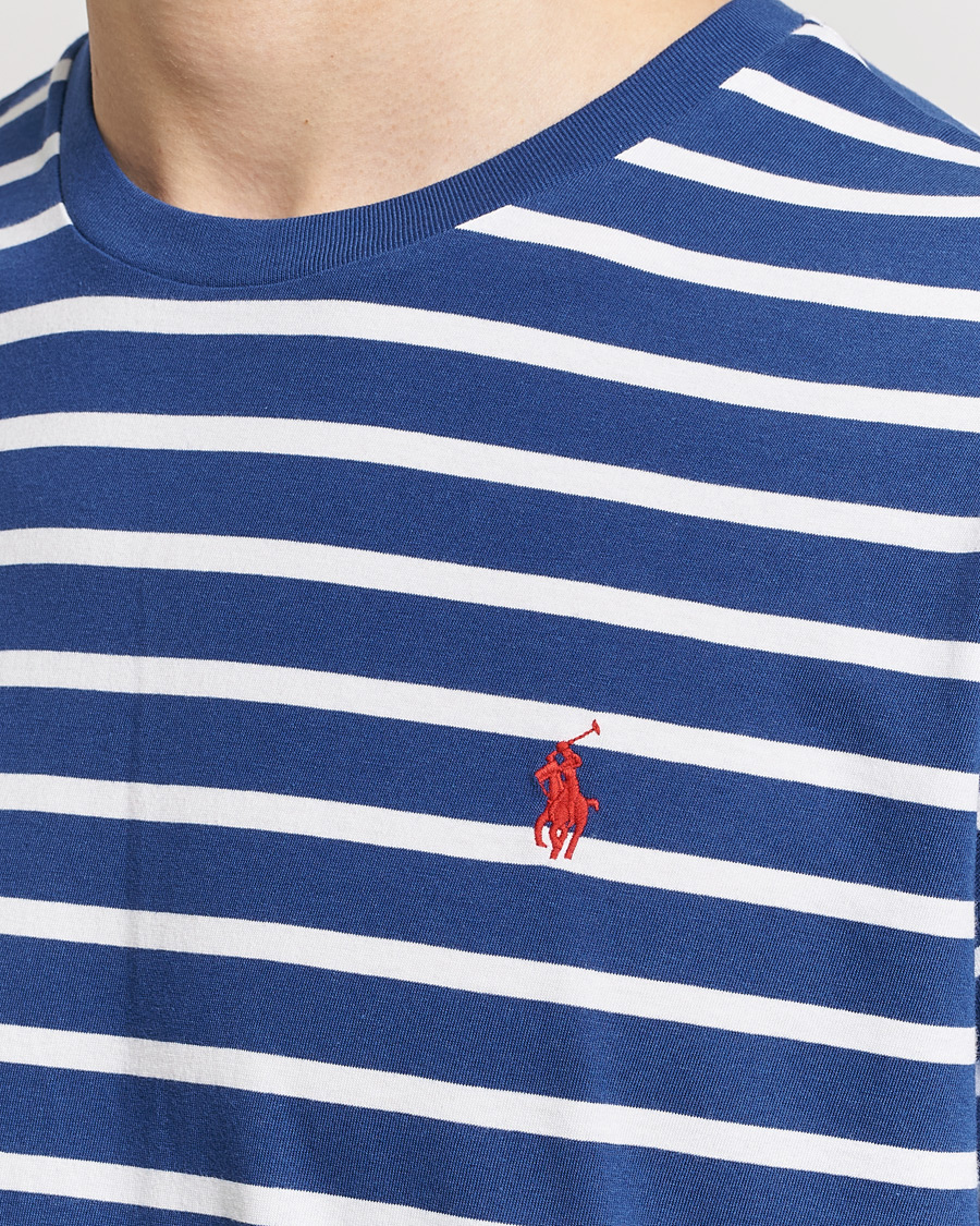 Heren | T-shirts | Polo Ralph Lauren | Crew Neck Striped T-Shirt Beach Royal/White