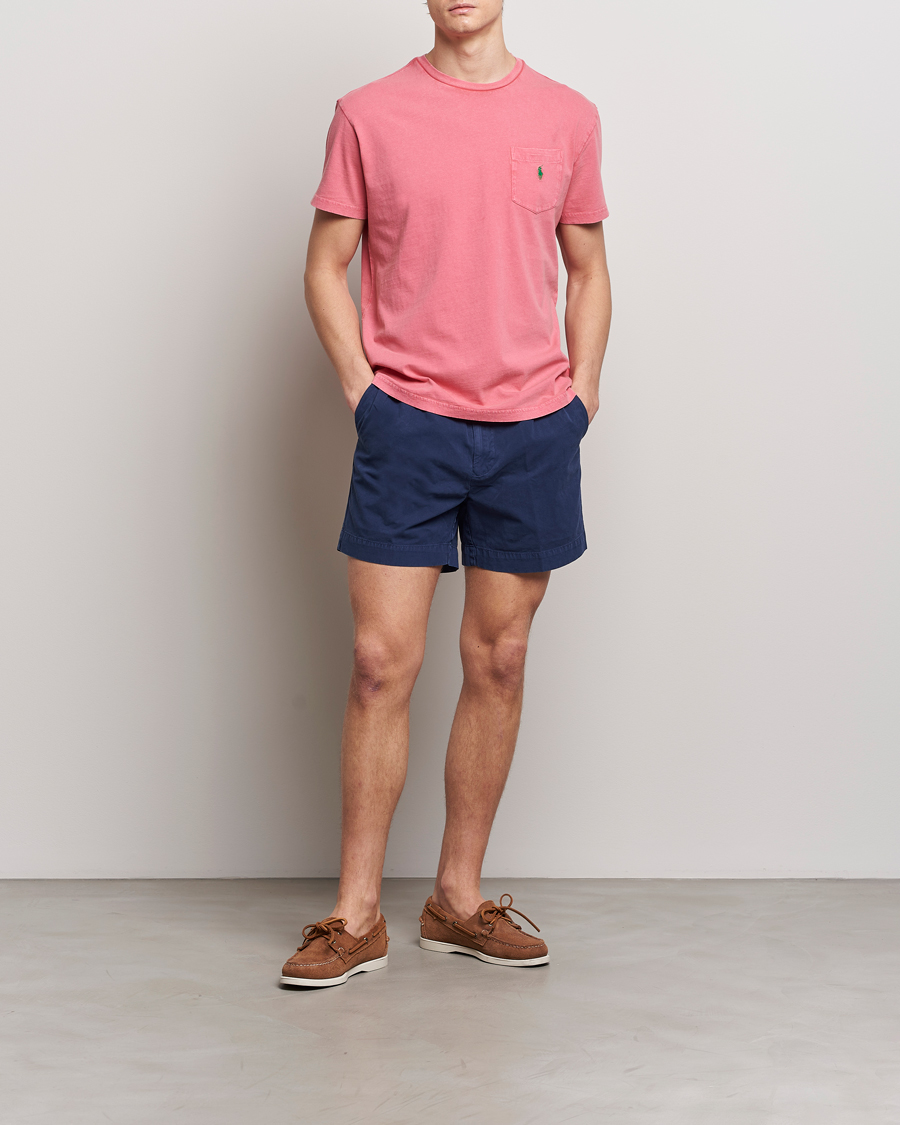 Homme | T-shirts | Polo Ralph Lauren | Cotton Linen Crew Neck T-Shirt Pale Red