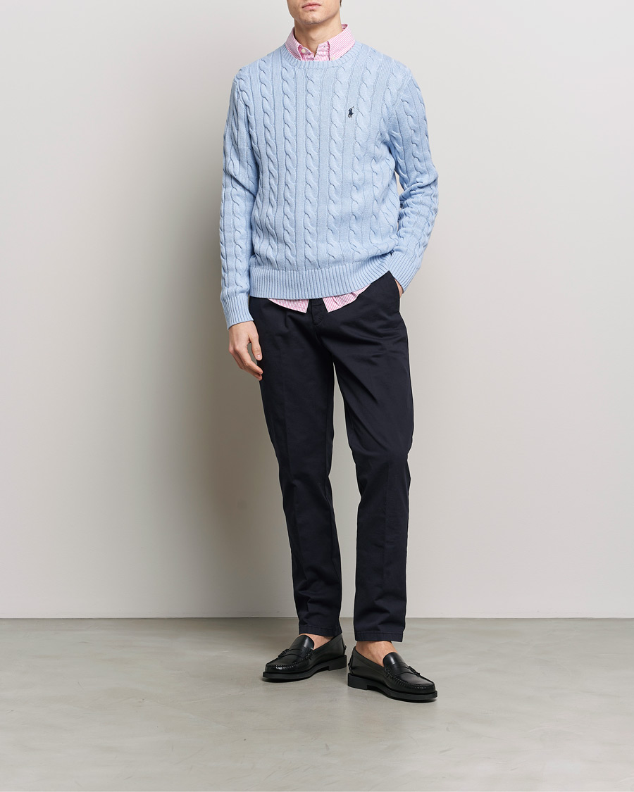 Heren | Truien | Polo Ralph Lauren | Cotton Cable Pullover Blue Hyacinth