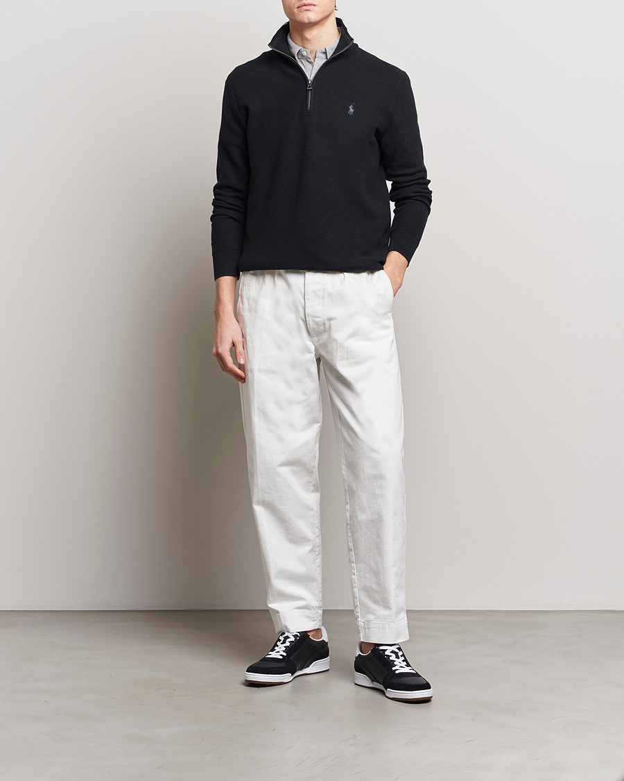 Heren | Truien | Polo Ralph Lauren | Textured Half Zip Polo Black