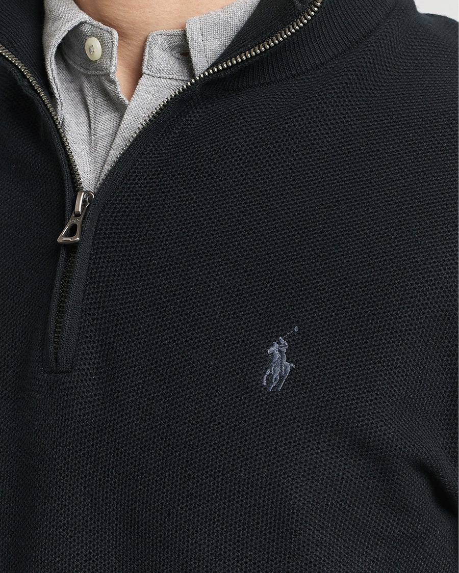 Heren | Truien | Polo Ralph Lauren | Textured Half Zip Polo Black