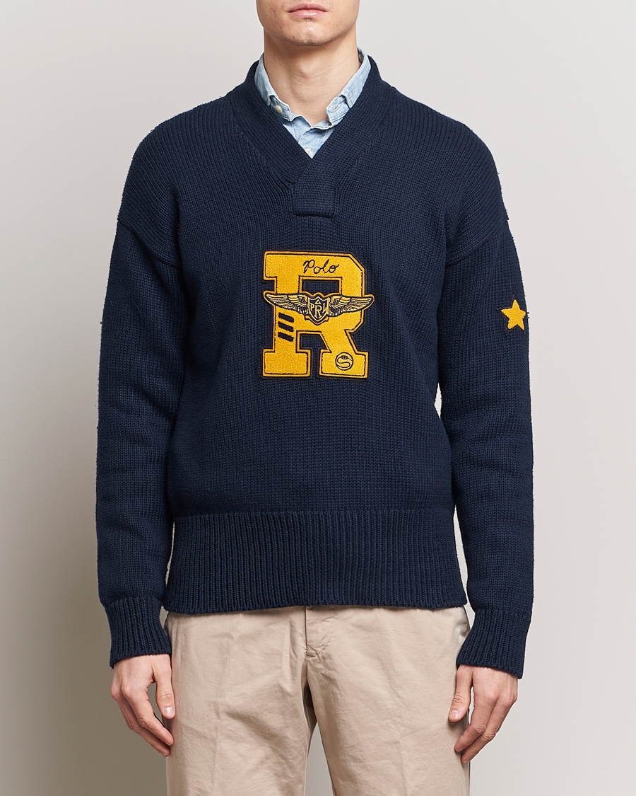Homme | Pulls Et Tricots | Polo Ralph Lauren | Shawl Collar Sweater Aviator Navy
