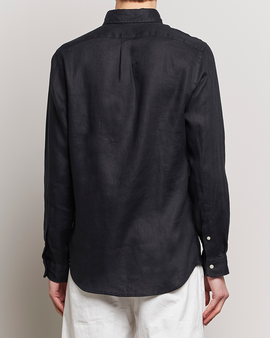 Homme | Chemises | Polo Ralph Lauren | Custom Fit Linen Button Down Polo Black