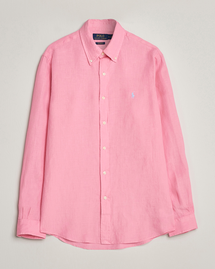 Heren | Overhemden | Polo Ralph Lauren | Custom Fit Linen Button Down Florida Pink