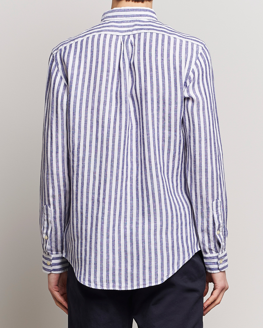 Homme | Chemises | Polo Ralph Lauren | Custom Fit Striped Linen Shirt Blue/White