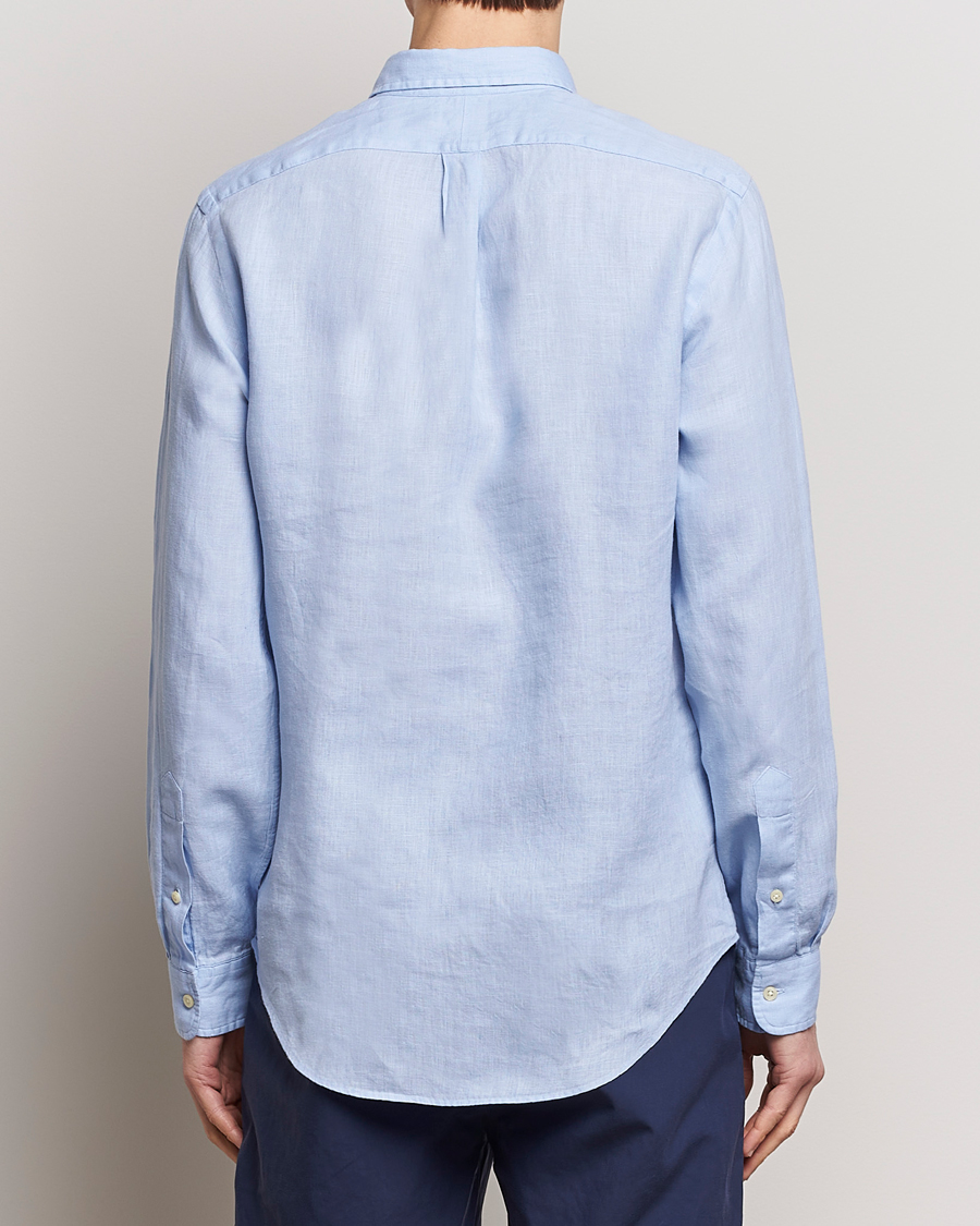 Heren | Overhemden | Polo Ralph Lauren | Slim Fit Linen Button Down Shirt Blue Hyacinth