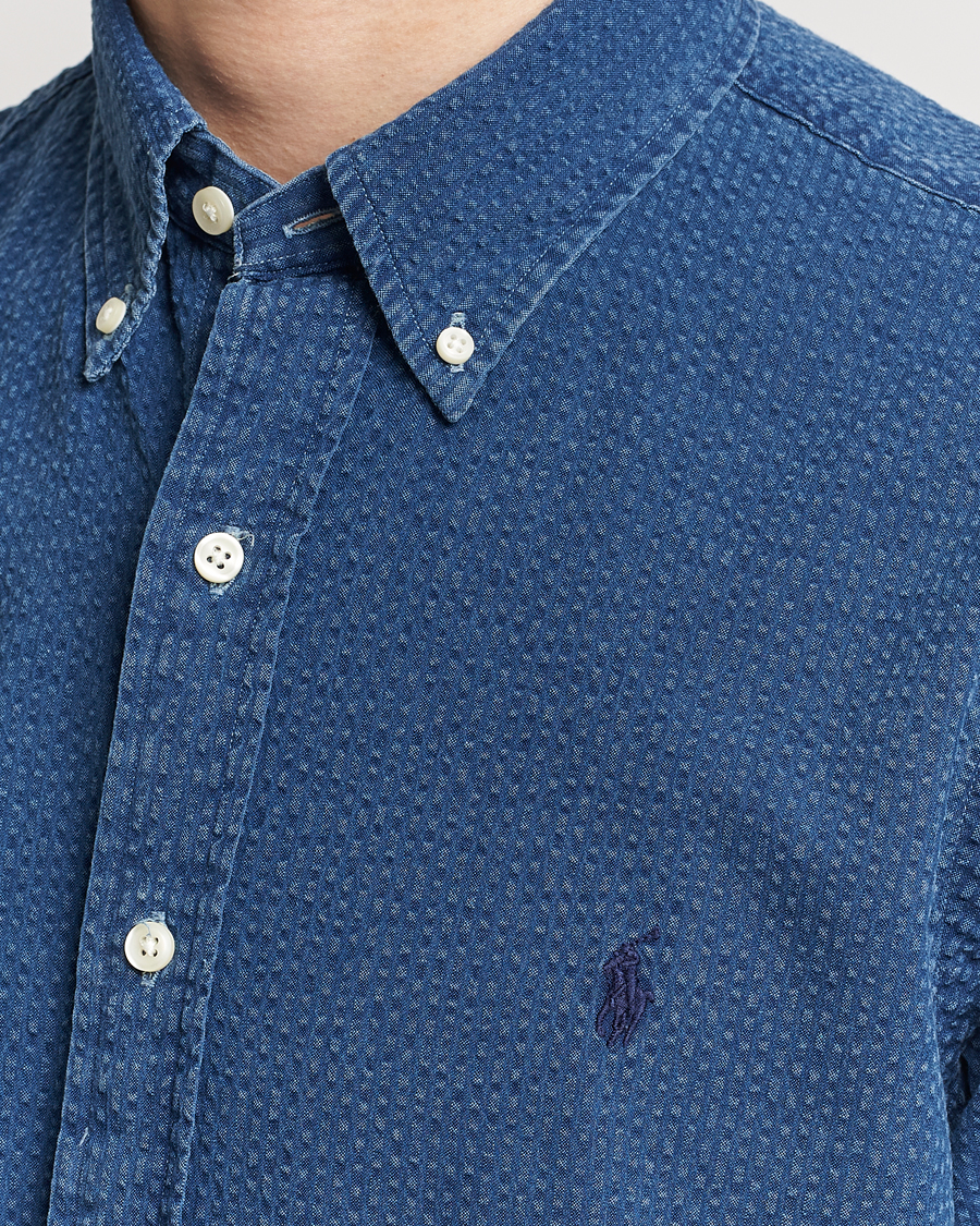 Homme | Chemises | Polo Ralph Lauren | Seersucker Short Sleeve Shirt Dark Indigo