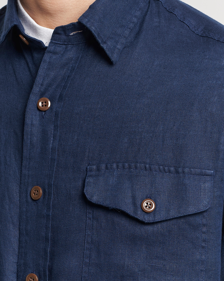 Homme | Chemises | Polo Ralph Lauren | Linen Overshirt Newport Navy