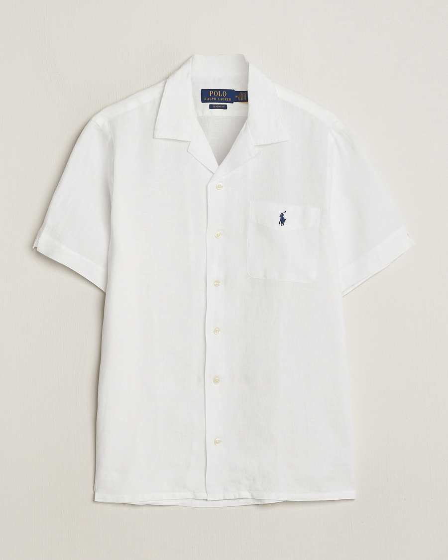 Homme | Chemises | Polo Ralph Lauren | Linen Pocket Short Sleeve Shirt White