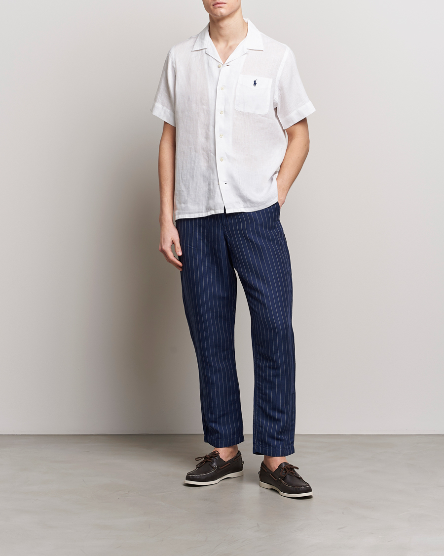 Homme | Chemises | Polo Ralph Lauren | Linen Pocket Short Sleeve Shirt White