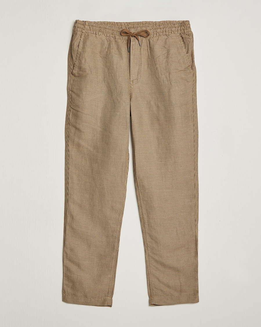 Homme | Pantalons | Polo Ralph Lauren | Prepster V2 Linen Trousers Brown Dogstooth