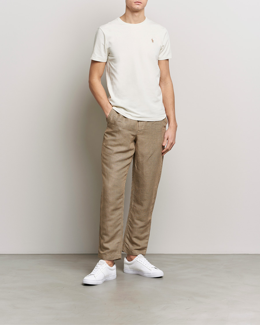 Homme | Pantalons | Polo Ralph Lauren | Prepster V2 Linen Trousers Brown Dogstooth