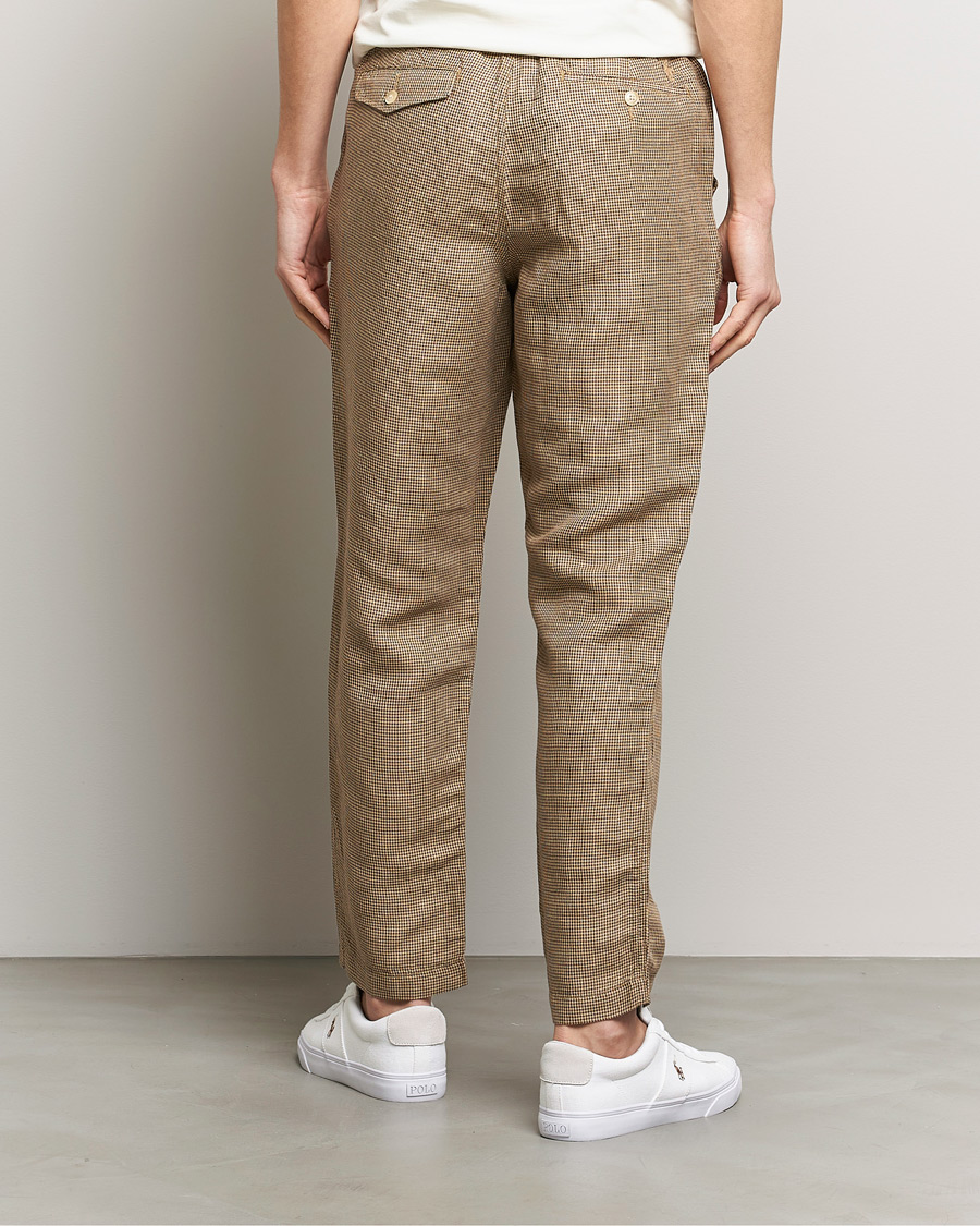 Homme | Pantalons | Polo Ralph Lauren | Prepster V2 Linen Trousers Brown Dogstooth