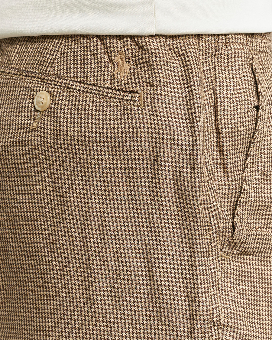 Homme | Pantalons | Polo Ralph Lauren | Prepster V2 Linen Trousers Brown Dogstooth