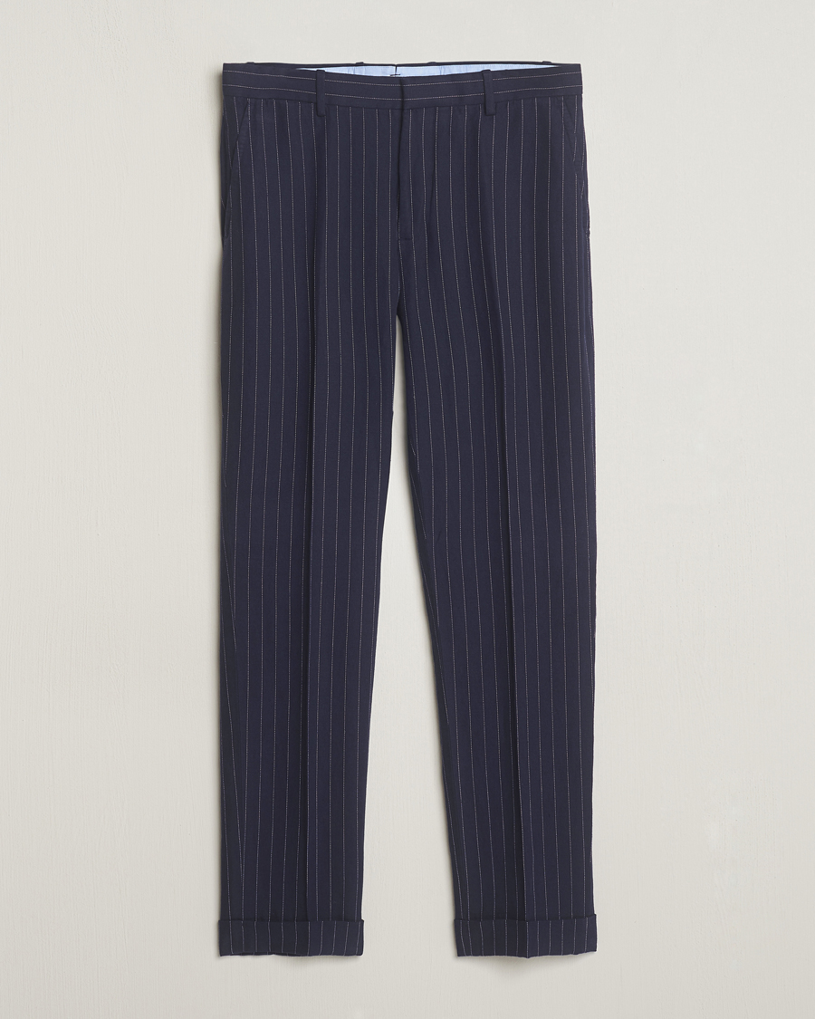 Heren | Broeken | Polo Ralph Lauren | Linen Pinstripe Trousers Navy/Cream